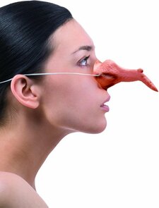 BOLAND BV - Heksen neus voor volwassenen Halloween accessoire - Accessoires > Oren > Neuzen