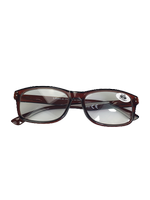  Leesbril / Bril Met een brede rand - Transparant / Paars / Rood - Kunststof / Glas - Sterkte +1.50