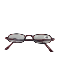  Leesbril / Bril - Rood Transparant - Kunststof / Glas - Sterkte +2.00
