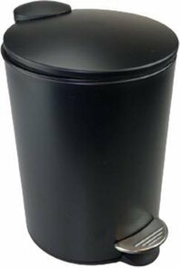 Pedaalemmer FLOOR - Zwart - Metaal / Kunststof - Rond - 3L - Ø 17 x h 25 cm