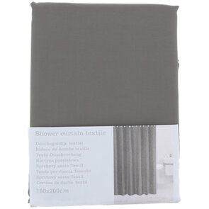 Douchegordijn - Grijs - Polyester - 200 x 180 cm