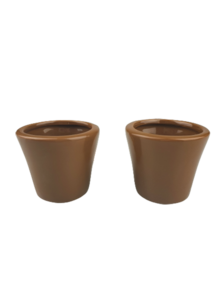 Theelichthouders SAHARA - Bruin - Ø 7 cm - Set van 2 - Waxinelichthouder – Waxinelicht - Waxine - Waxinelichthouders - theelichtjes