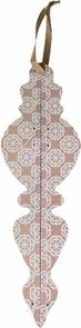 Decoratie kersthanger - Roze - Papier - Groot - h 47 cm