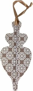 Decoratie hanger - Taupe - Papier - Klein - h 35 cm