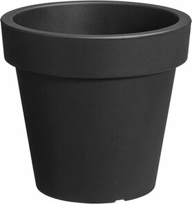 Bloempot JAYDEN - Zwart- Ø16 cm - 14.4 cm hoog - Maat S - Rond - Set van 2