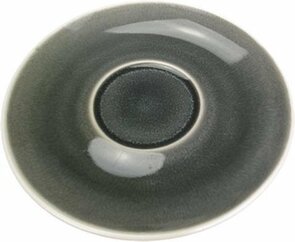 Schotels met witte rand CATHARINA - Grijs / Wit - Keramiek - Ø14,5 cm - Set van 4
