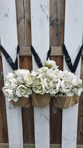 Plantenhanger / Plantenzak met 3 vakken ROSY - Taupe - Plantenhanger Balkon - 60 x 20 x 10 cm