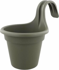 Bloempot met beugel JAXON - Olijf Groen - Kunststof - 18 cm