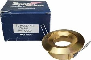 Lampen spotje / Inbouwspots rond FIX 010 - Mat goud - Metaal - Max 50 W - Set van 6