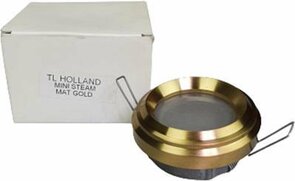 Lampen spotje / Inbouwspots rond MINI STEAM - Mat goud - Metaal - Max 50 W - Buiten - Set van 3