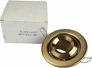 Lampen spotje / Inbouwspots rond - TL 080 - Mat goud - Metaal - Max 50 W - Kantelbaar - Set van 6