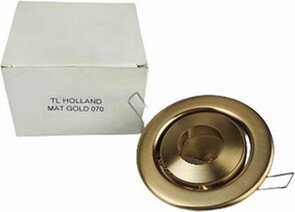 Lampen spotje / Inbouwspots rond - TL 070 - Mat goud - Metaal - Max 50 W - Kantelbaar - Set van 9