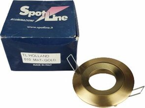 Lampen spotje / Inbouwspots rond TL HOLLAND 010 - Mat goud - Metaal - Max 50 W - Set van 9