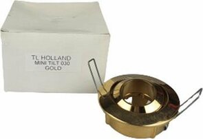 Lampen spotje / Inbouwspots rond - MINI TILT 030 - Goud - Metaal - Max 50 W - Kantelbaar - Set van 3
