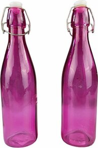 Trendy decofles MARISOL - Rond - Roze - Glas - 6x27cm