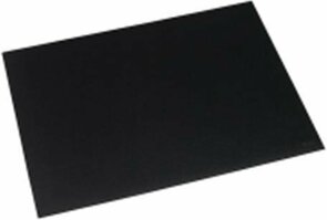 Placemat leren look RHYS - Zwart - Nepleer - 43 x 33 cm - Maat L