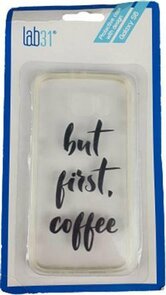 Samsung Galaxy S6 Hoesje ''But First Coffee'' - Transparant - Kunststof