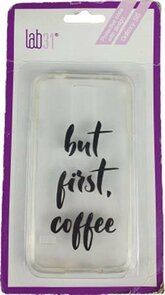 Samsung Galaxy S5 Hoesje ''But First Coffee'' - Transparant - Kunststof