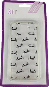Samsung Galaxy S5 Hoesje ''Meow'' - Transparant - Kunststof