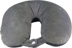 Nekkussen voor Vliegtuig en Auto Ad - Grijs - Reiskussen - Memory Foam - U-Vorm - Travel Pillow - Neksteun 