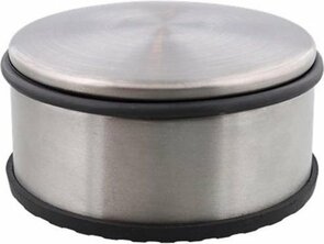 Deurstopper GEA - Zilver / Zwart - Kunststof / Roestvrijstaal - 11 x 11 x 6 cm