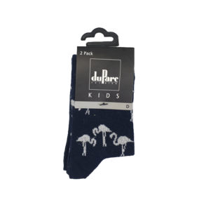  Sokken flamingo - Zwart - Maat 23 / 26 - Set van 2 