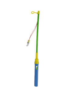 Lampionstokje met licht - Blauw / Groen - 41 cm