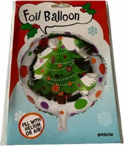 Folieballon - Kerstboom met Kerstballen - ⌀ 45 cm