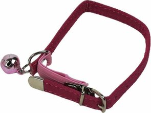 Honden / Katten halsband - Belletje - Stof - Roze - Verstelbaar - Hond - Kat