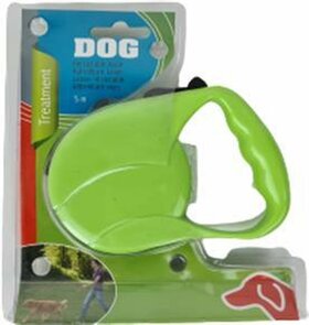 Hondenriem - Groen - Oprolbaar - Kunststof - 5 m