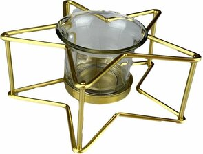 Theelichthouder - Ster - Goud - Waxinelichthouder – Waxinelicht – Gezellig – Sfeer – Kerst – Feestdagen – Licht – Wintertijd – Herfst – Thuis – Woonkamer – Interieur – Decoratie – Cadeau 