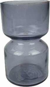 Theelichthouder XANDER - Blauw / Transparant - Glas - Ø 7 cm - Waxinelichthouder – Waxinelicht – Gezellig – Sfeer – Kerst – Feestdagen – Licht – Wintertijd – Herfst – Thuis – Woonkamer – Interieur – Decoratie – Cadeau  