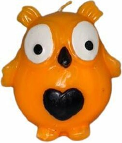 Uilen kaars - oranje - kaars