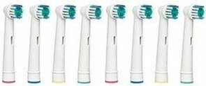 Xactive - Opzetborstel voor Oral-B - Elektrische tandborstel - Opzetborstels - Wit / Multicolor onderkant - 8 stuks -