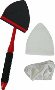 Raamwisser & Raamtrekker in 1| Raamwisser / raam trekker met microvezeldoek | Raamtrekker met microvezeldoek| Draaibaar raamtrekker| Ramenlapper | Ruitenlapper| - Rood