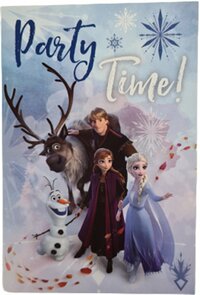 Frozen 2 uitnodiging kaarten meisjes - Paars/ Multicolor - Karton / Papier - 10 x 15 cm - Set van 5 