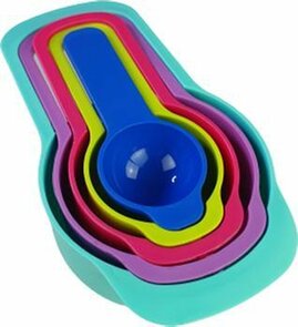 Maatlepels 5 delig - Multicolor - Kunststof - Set van 5