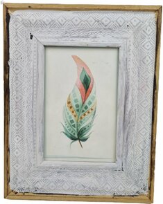 Fotolijst ALYA - Oosters wit - Hout / MDF - 10 x 15 cm