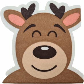 Kerst Servetten Rendier - Bruin - Papier - Vormservetten - 16 x 16 cm - 12 stuks