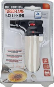 Multifunctionele Turboflame Gasaansteker - Wit - 11 cm - Brander - Crème brûlée