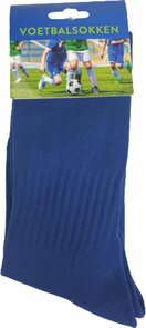 Voetbalsokken 1 Paar Met Elastische Band & Boord - Blauw - Maat 30-35 - Unisex