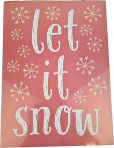 Kerst Raamstickers - Transparant - Kerstbomen - Multicolor - 24x33 cm - Kunststof - 2 Stickers - Let It Snow