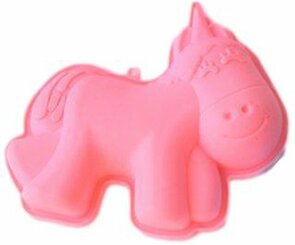 Siliconen bakvorm eenhoorn / unicorn - Roze - Siliconen - Ca. 18 x 4 x 18 cm