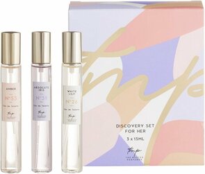 Parfum geschenkset Discovery Set For Her - Glas / Kunststof - 3 x 15 ml - Set van 3 - Cadeauset - Cadeau - Geschenk - Kerst - Kerstcadeau - Sinterklaascadeau