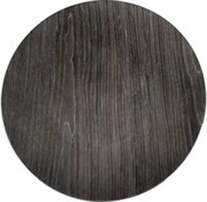 Decoratie bord met hout motief GERRIT - Donkerbruin / Zwart - Kunststof - Ø 32.5 cm - Set van 2