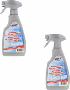 Schimmel en aanslag reiniger - Grijs - Kunststof - 500 ml - Set van 2 - Schoonmaakmiddel - Schoonmaken - Badkamerreiniger - Badkamer