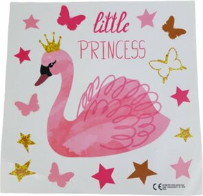 Muurstickers "Little Princess" - Roze / Multicolor - Kunststof - Decoratie - Creatief - Kamer - Versieren