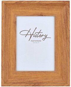 Fotolijst Hout Met Dieprand CHARLES - Beige - Glas / Hout - 13 x 18 cm