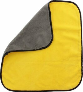 Microvezel doek voor de auto - Geel / Grijs - Polyester - 45 x 40 cm - Auto - Autoaccessoires - Schoonmaak doek - Doek - Poetsdoek