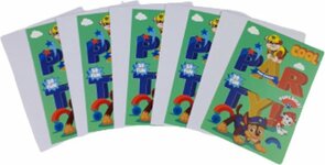 Paw Patrol Uitnodigingskaarten - 10 x 15 cm - Set van 5  - Groen / Multicolor - Karton / Papier - Uitnodiging kaarten - Verjaardag / Party / Feestje 